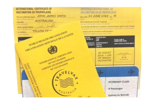 Yellow Fever Vaccine with Yellow Card